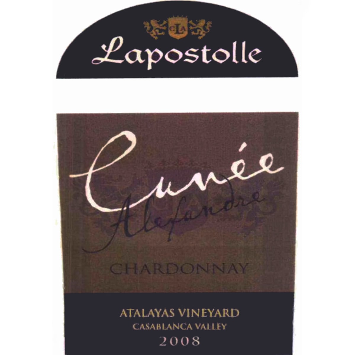 Lapostolle Cuvee Alexandre Chardonnay 2008 Front Label