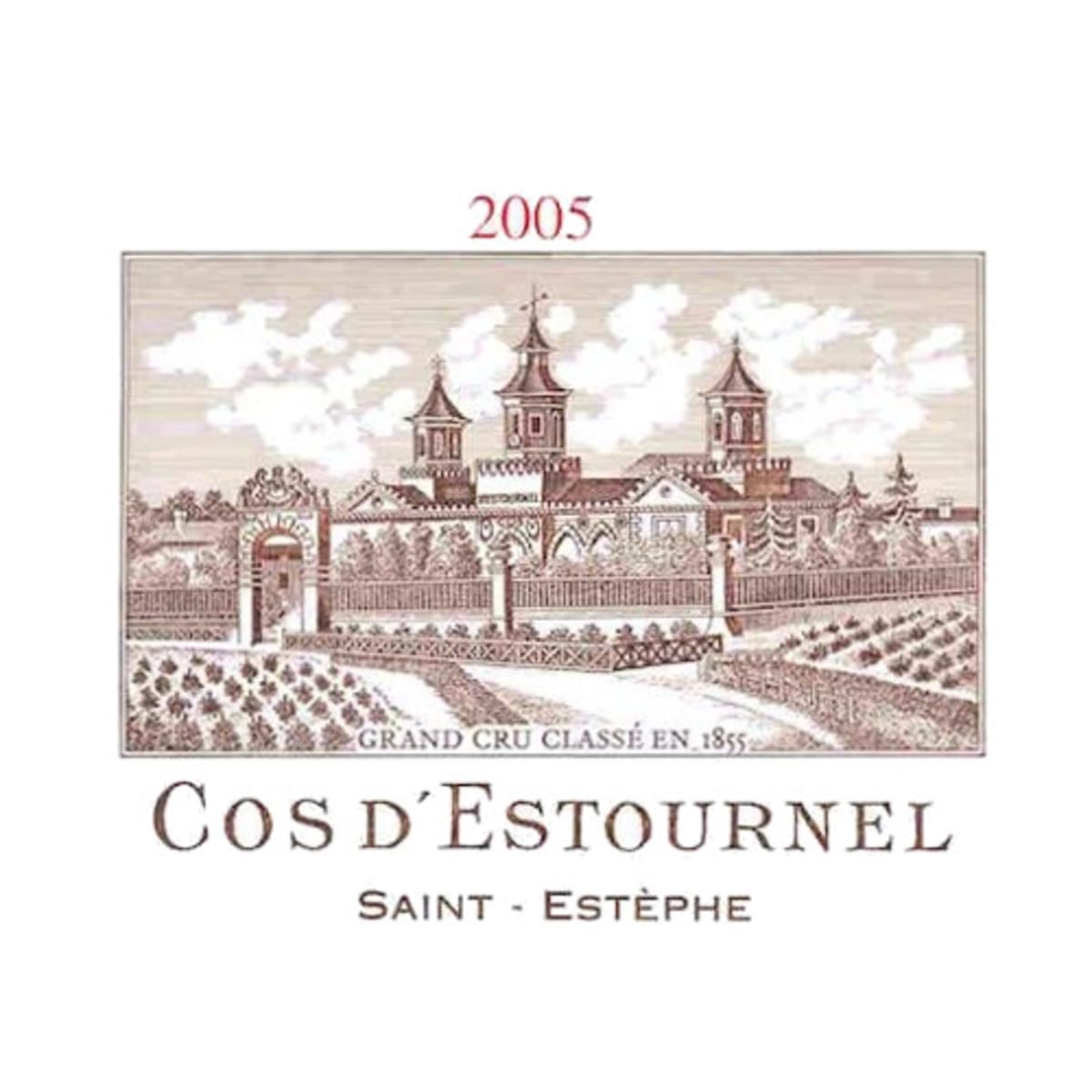 Chateau Cos d'Estournel (1.5 Liter Magnum) 2005 Front Label