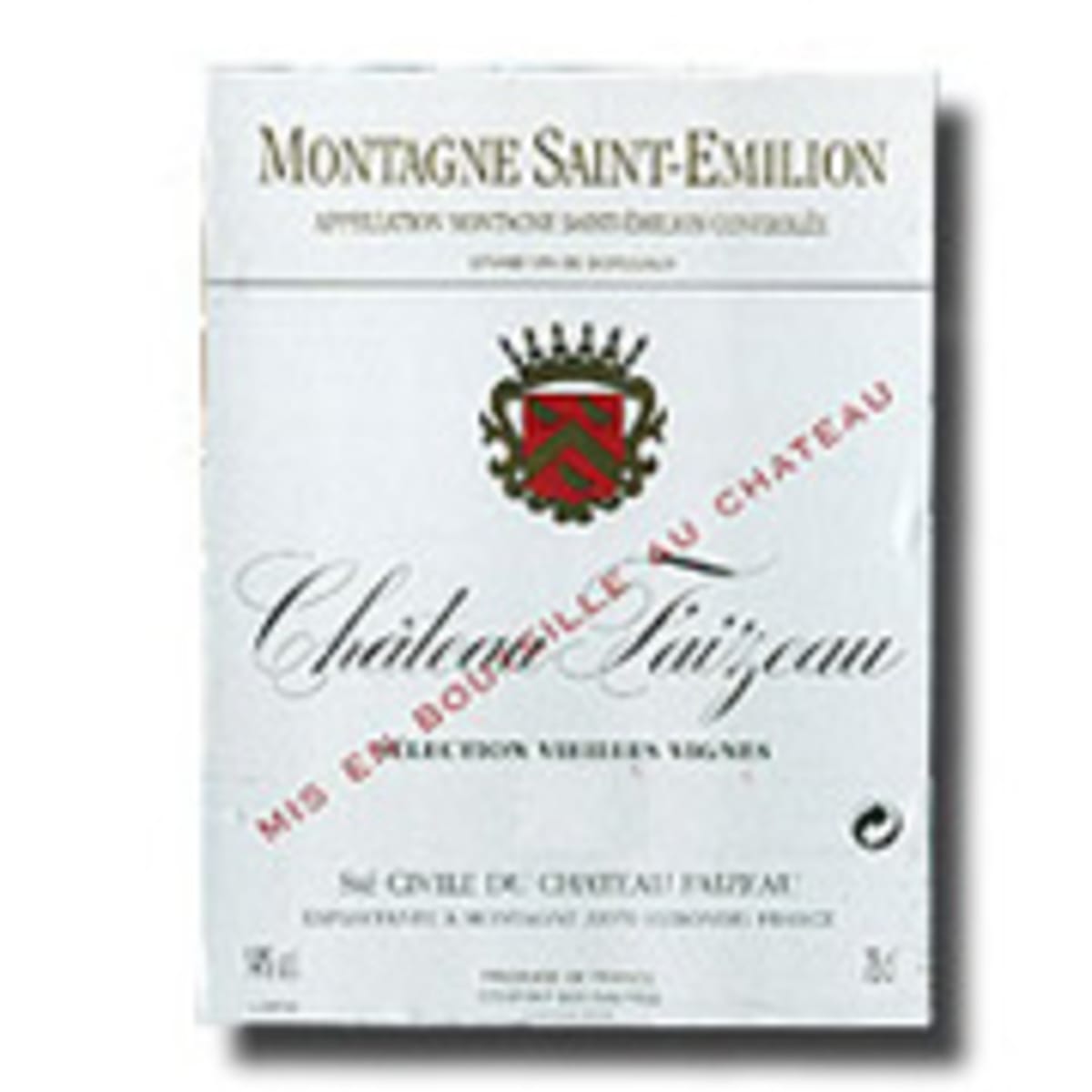 Chateau Faizeau Montagne Vieilles Vignes 2003 Front Label