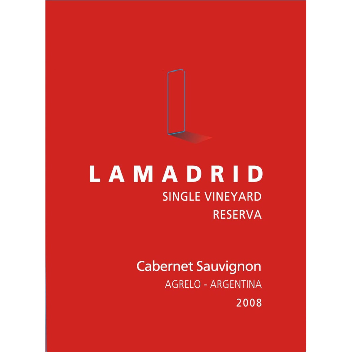 Lamadrid Single Vineyard Cabernet Sauvignon Reserva 2008 Front Label