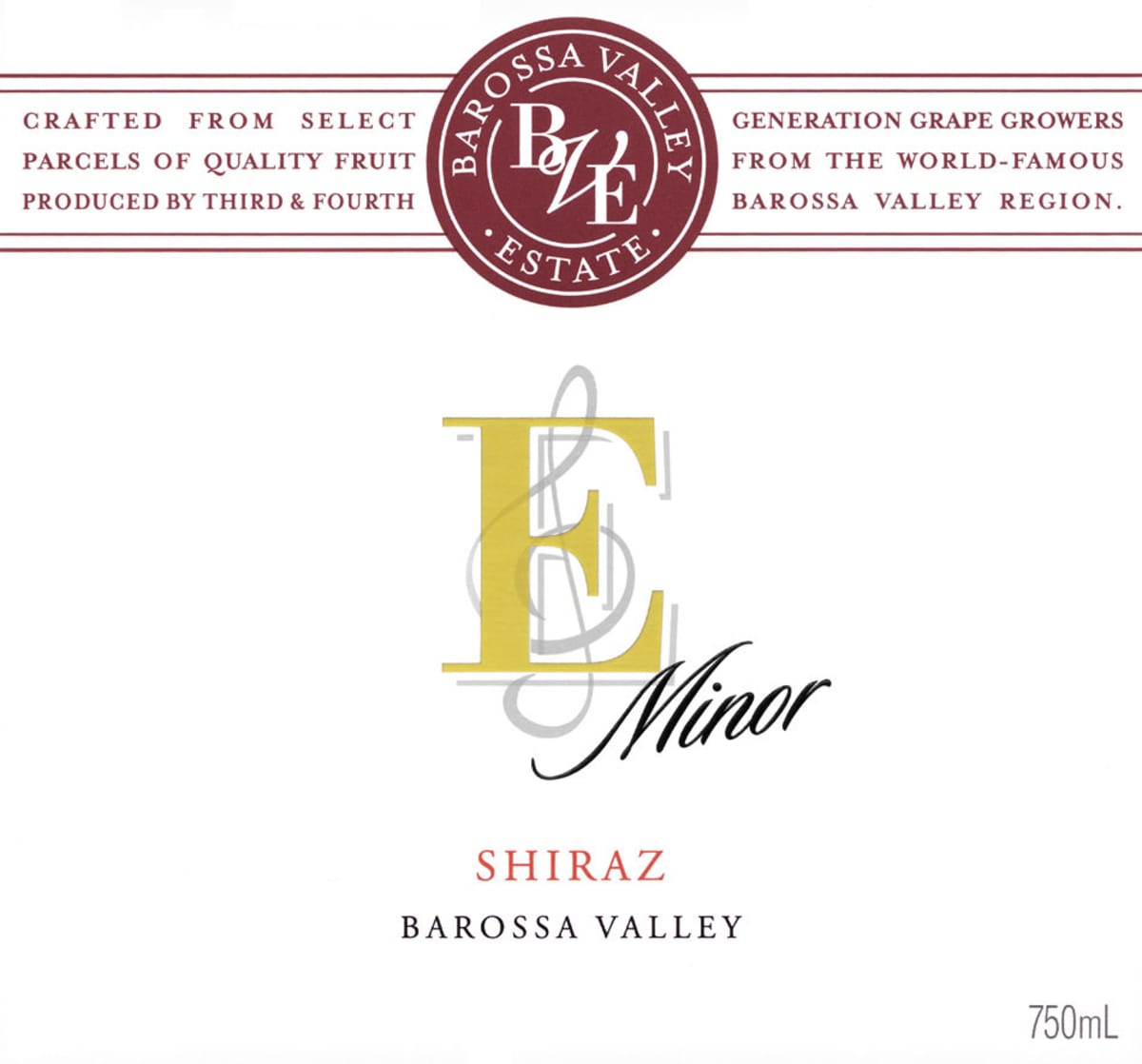 Barossa Valley Estate E Minor Shiraz 2006 Front Label