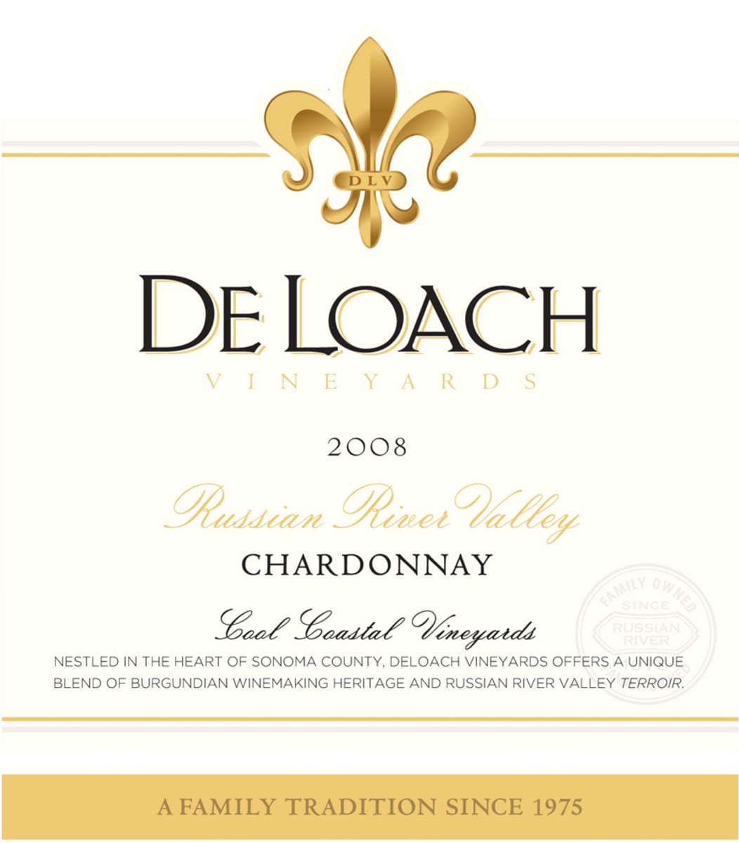 DeLoach Russian River Chardonnay 2008 Front Label