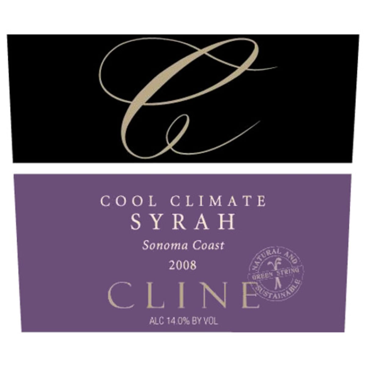 Cline Cool Climate Syrah 2008 Front Label