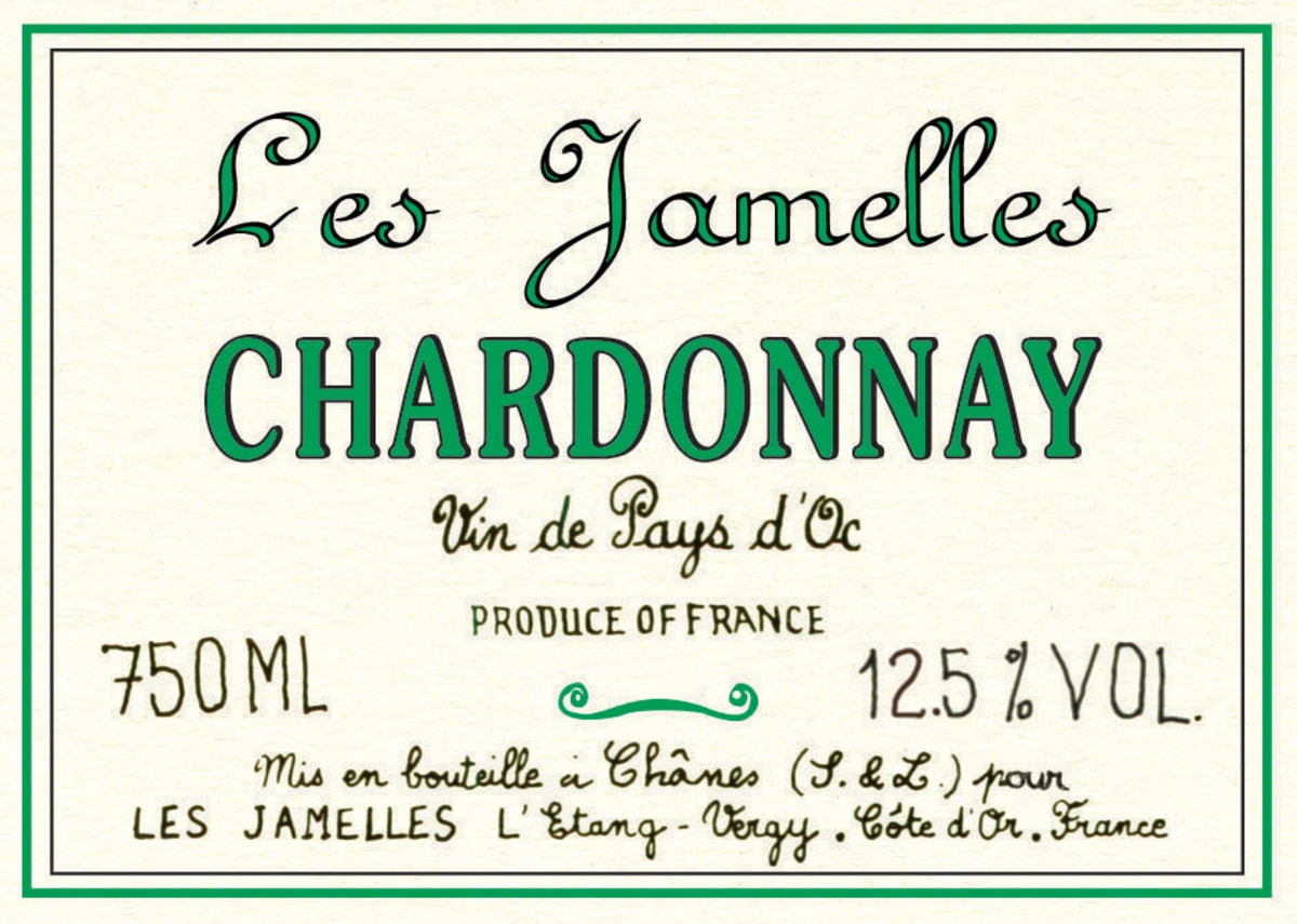 Les Jamelles Chardonnay Vins de Pays D'Oc 2009 Front Label