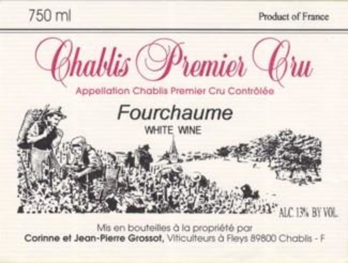 Grossot Chablis Fourchaume Premier Cru 2013 Front Label