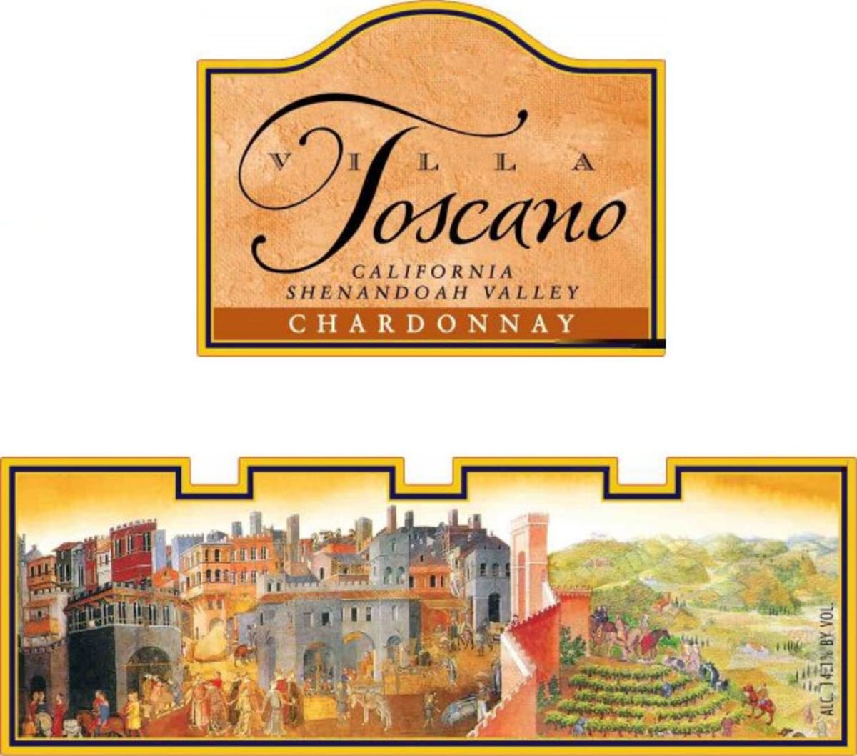 Villa Toscano Winery Chardonnay 2011 Front Label