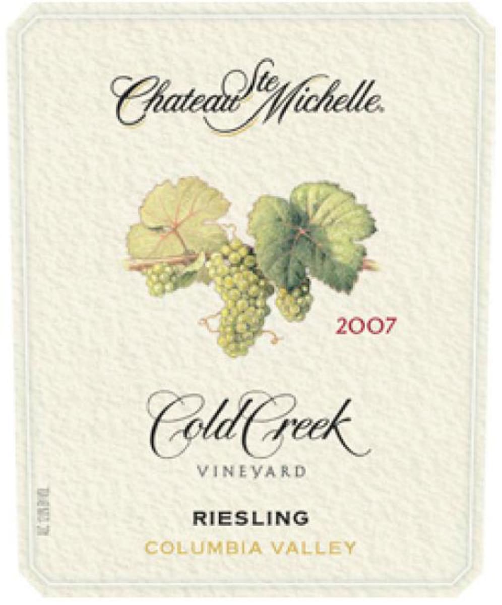 Chateau Ste. Michelle Cold Creek Vineyard Riesling 2010 Front Label