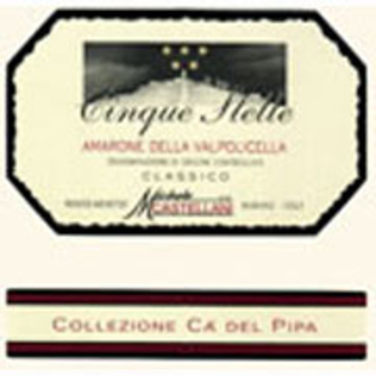 Michele Castellani Cinque Stelle Amarone della Valpolicella Classico 2005 Front Label