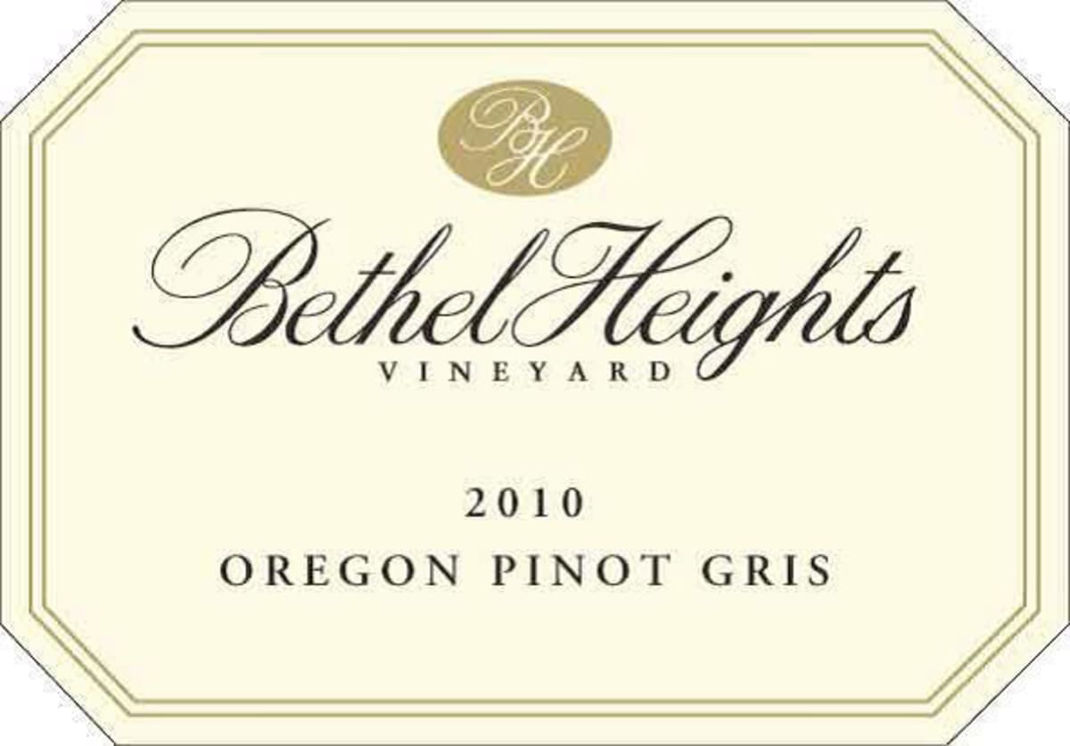 Bethel Heights Pinot Gris 2010 Front Label