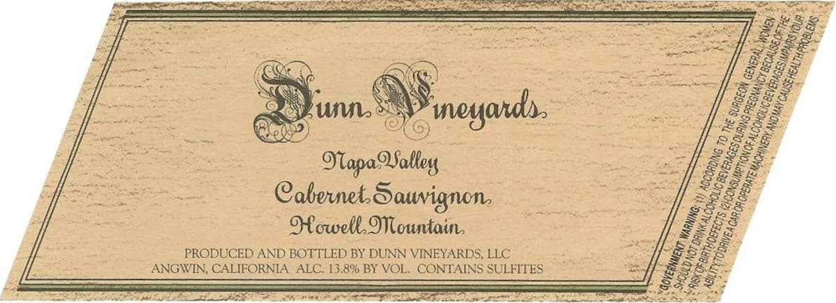 Dunn Howell Mountain Cabernet Sauvignon (1.5 Liter Magnum) 1993 Front Label