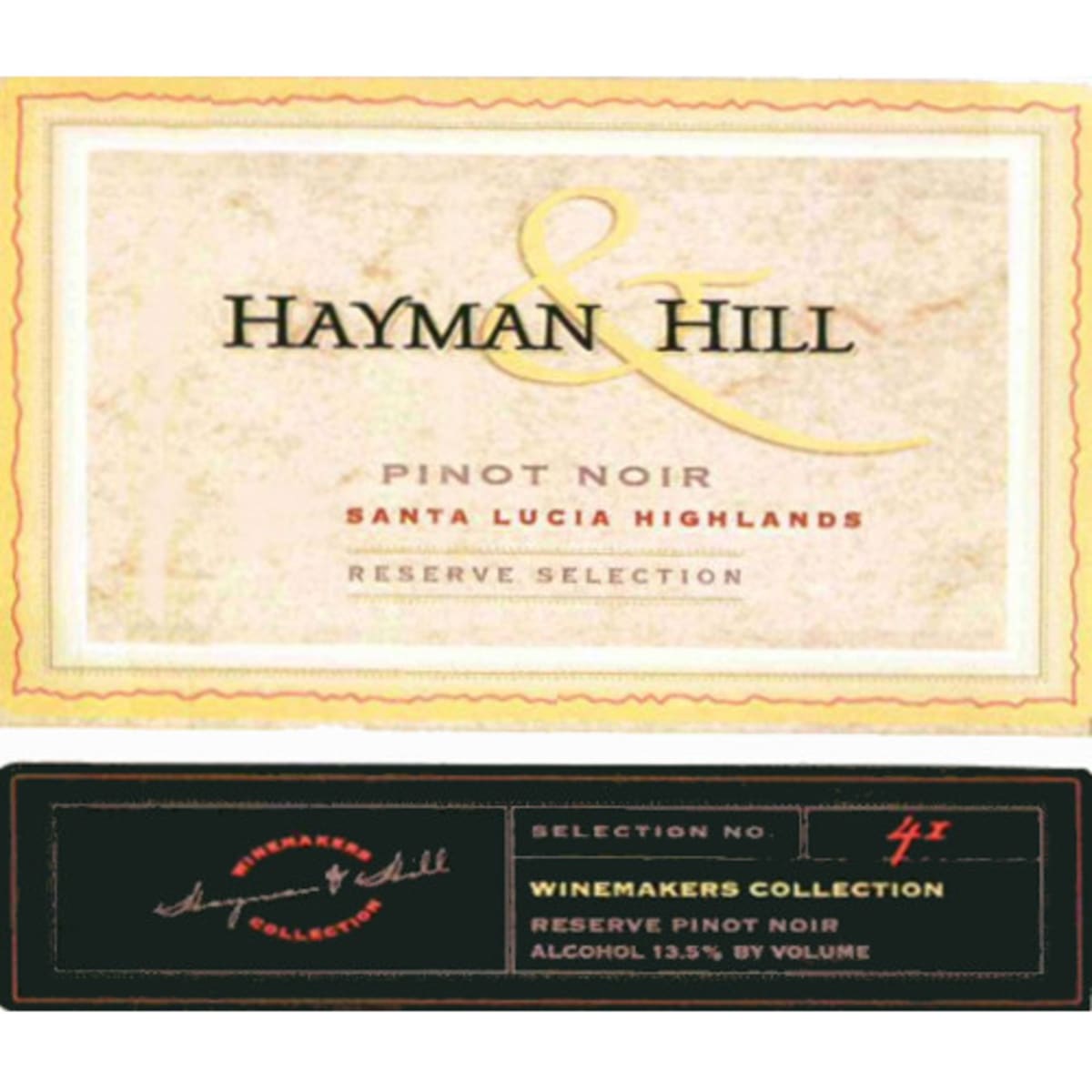 Hayman & Hill Santa Lucia Highlands Pinot Noir 2008 Front Label