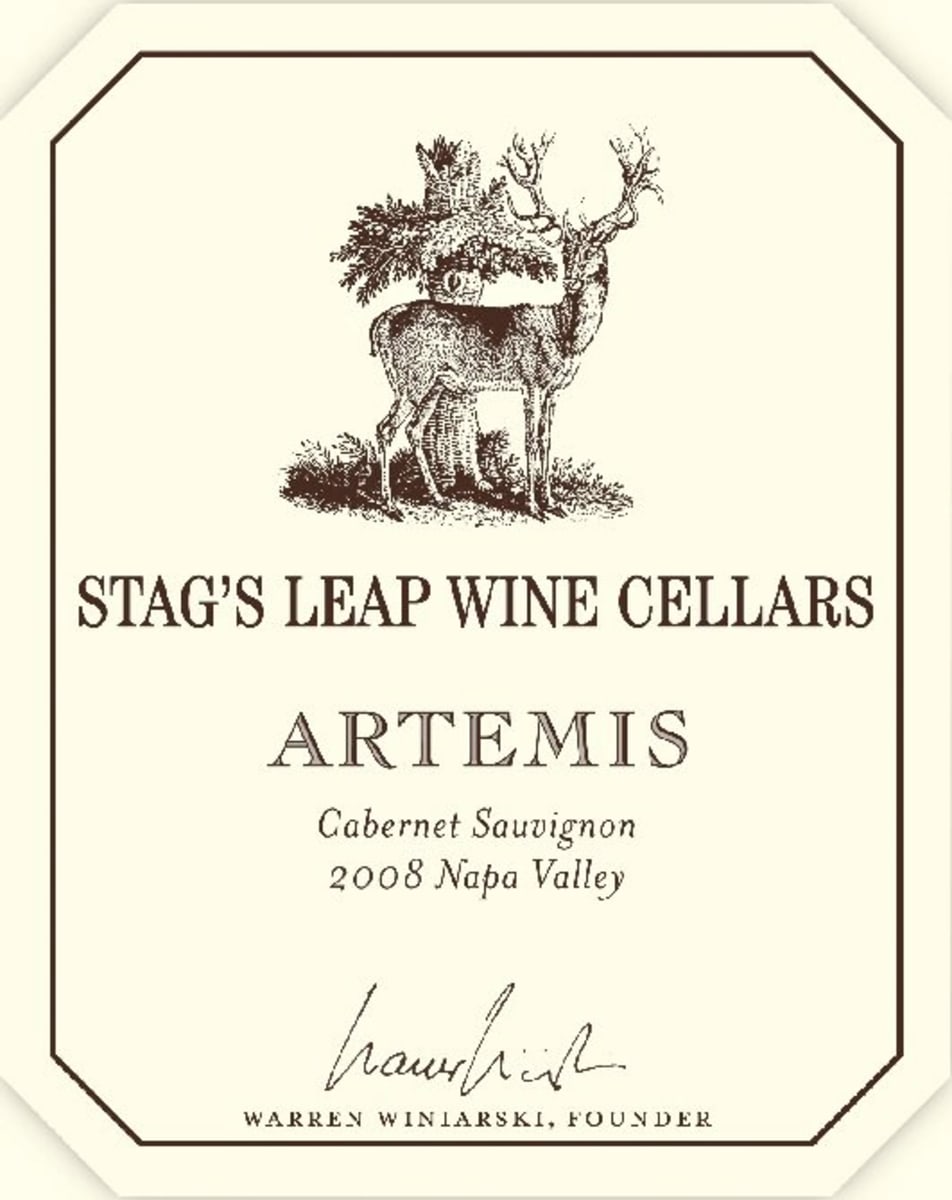 Stag's Leap Wine Cellars Artemis Cabernet Sauvignon 2008 Front Label