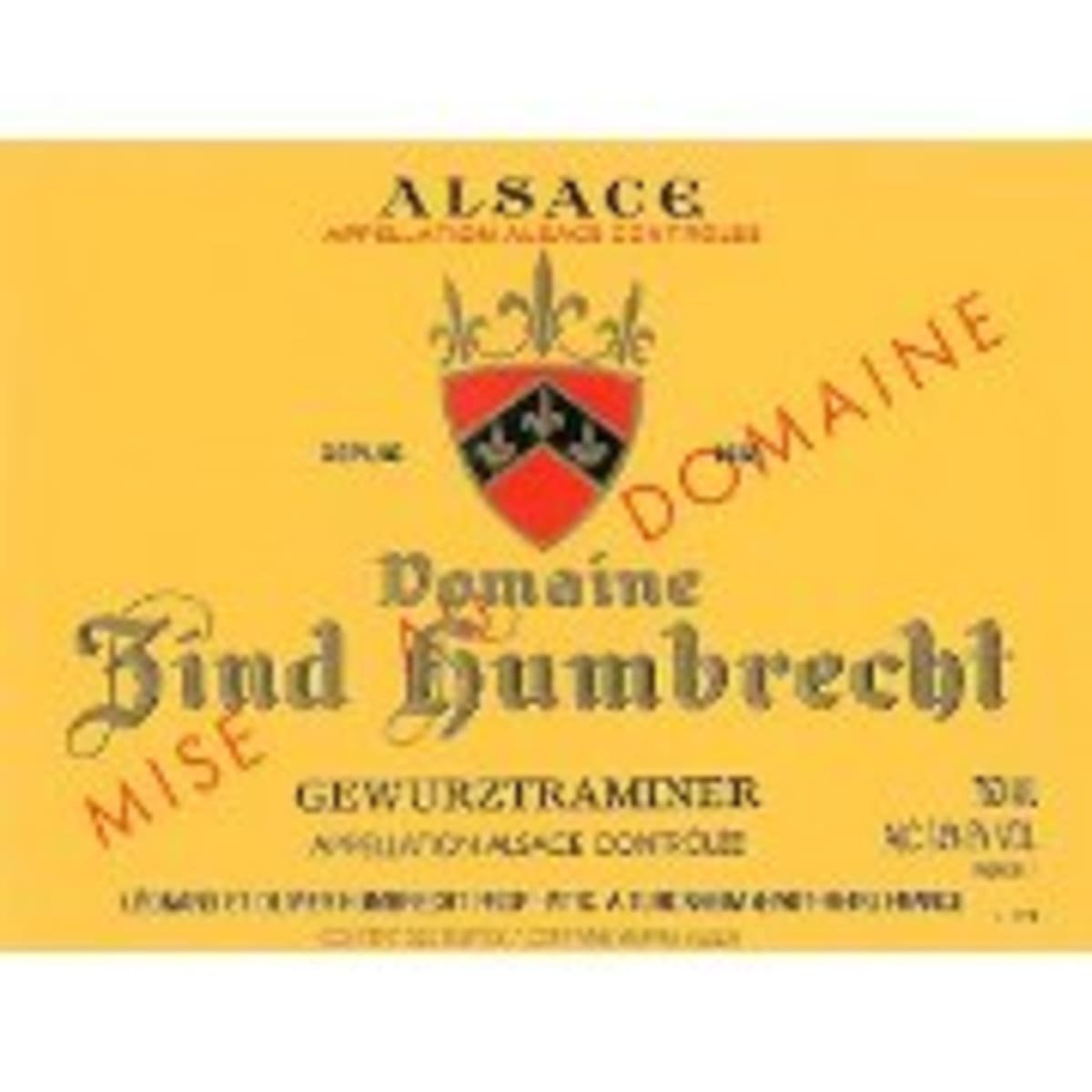 Zind-Humbrecht Gewurztraminer 2009 Front Label