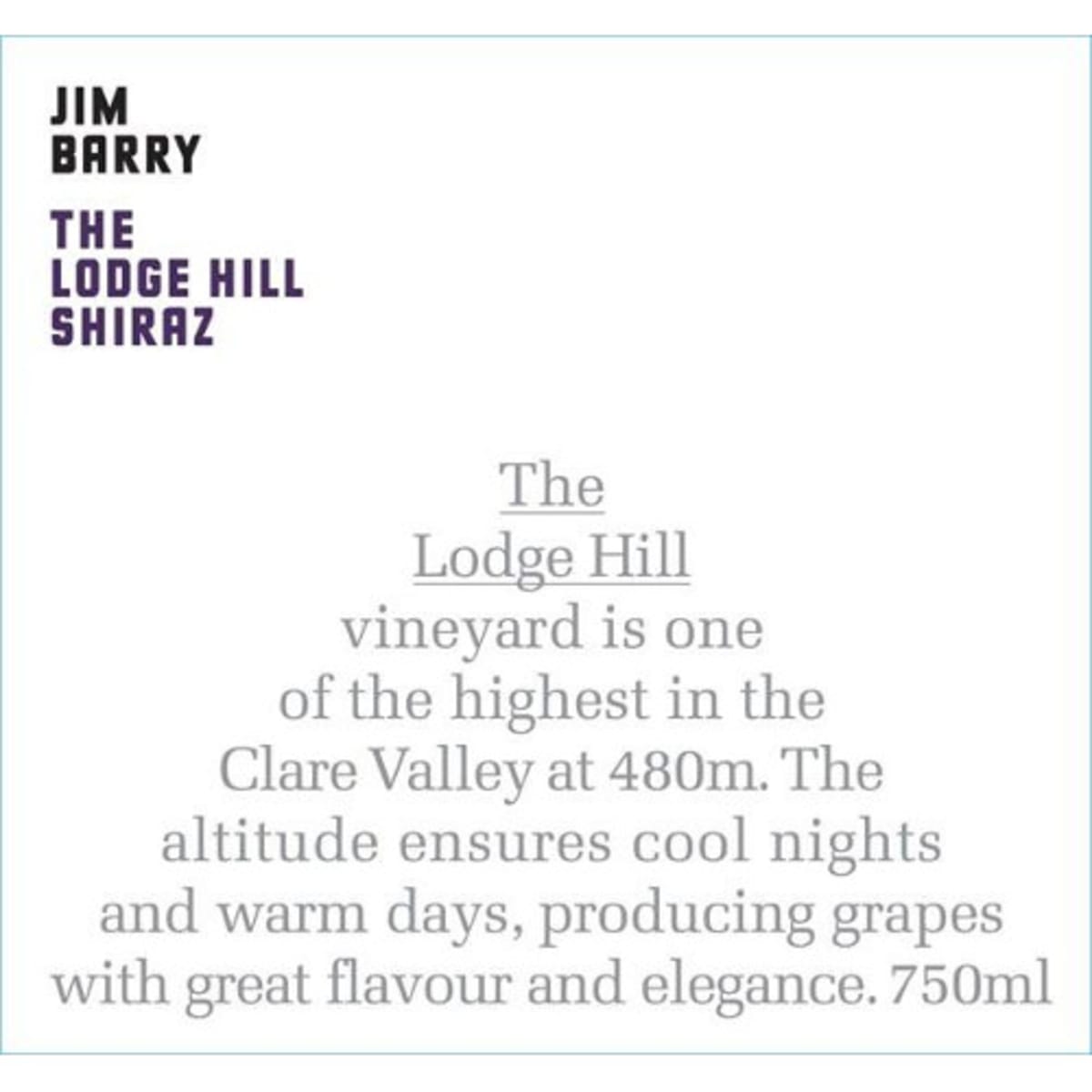 Jim Barry Lodge Hill Shiraz 2009 Front Label