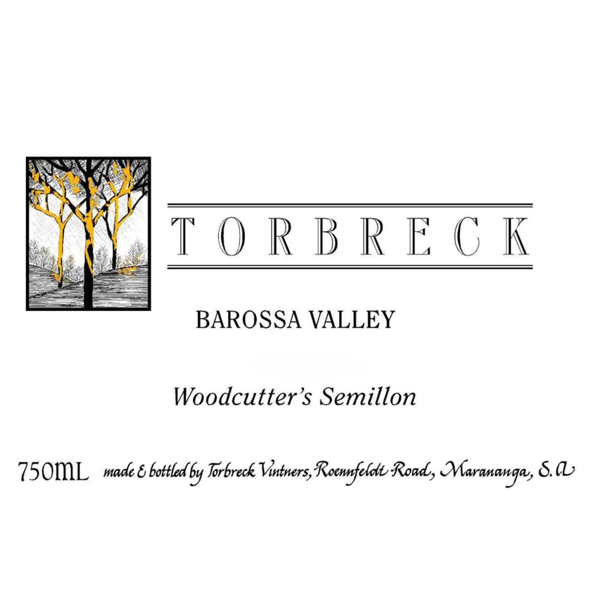 Torbreck Woodcutter's Shiraz 2010 Front Label