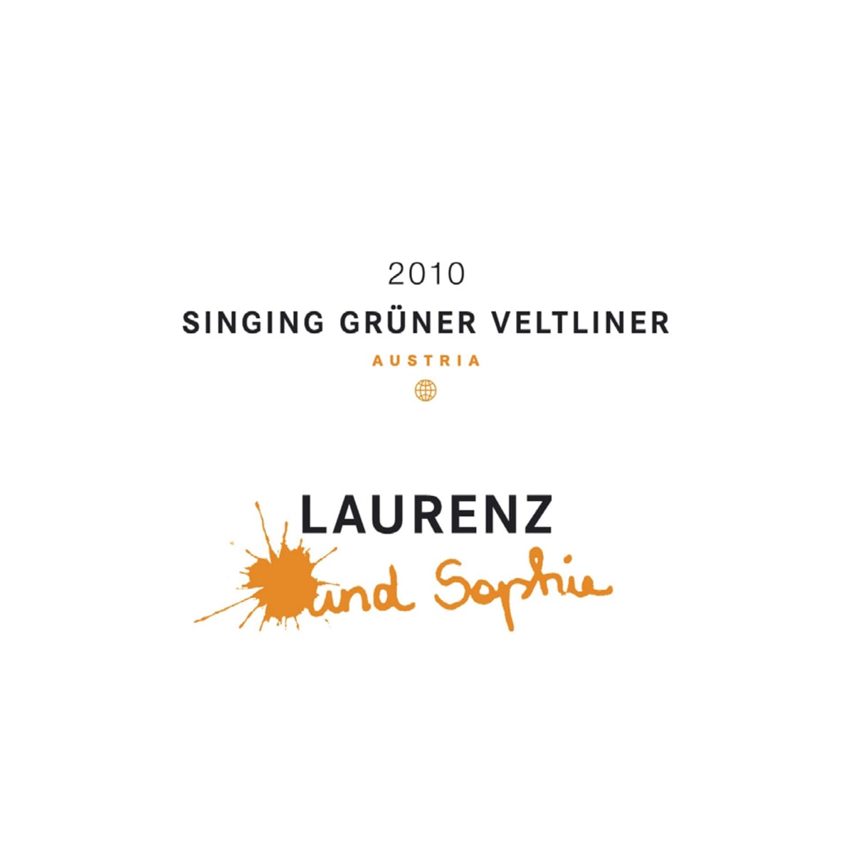 Laurenz V Singing Gruner Veltliner 2010 Front Label