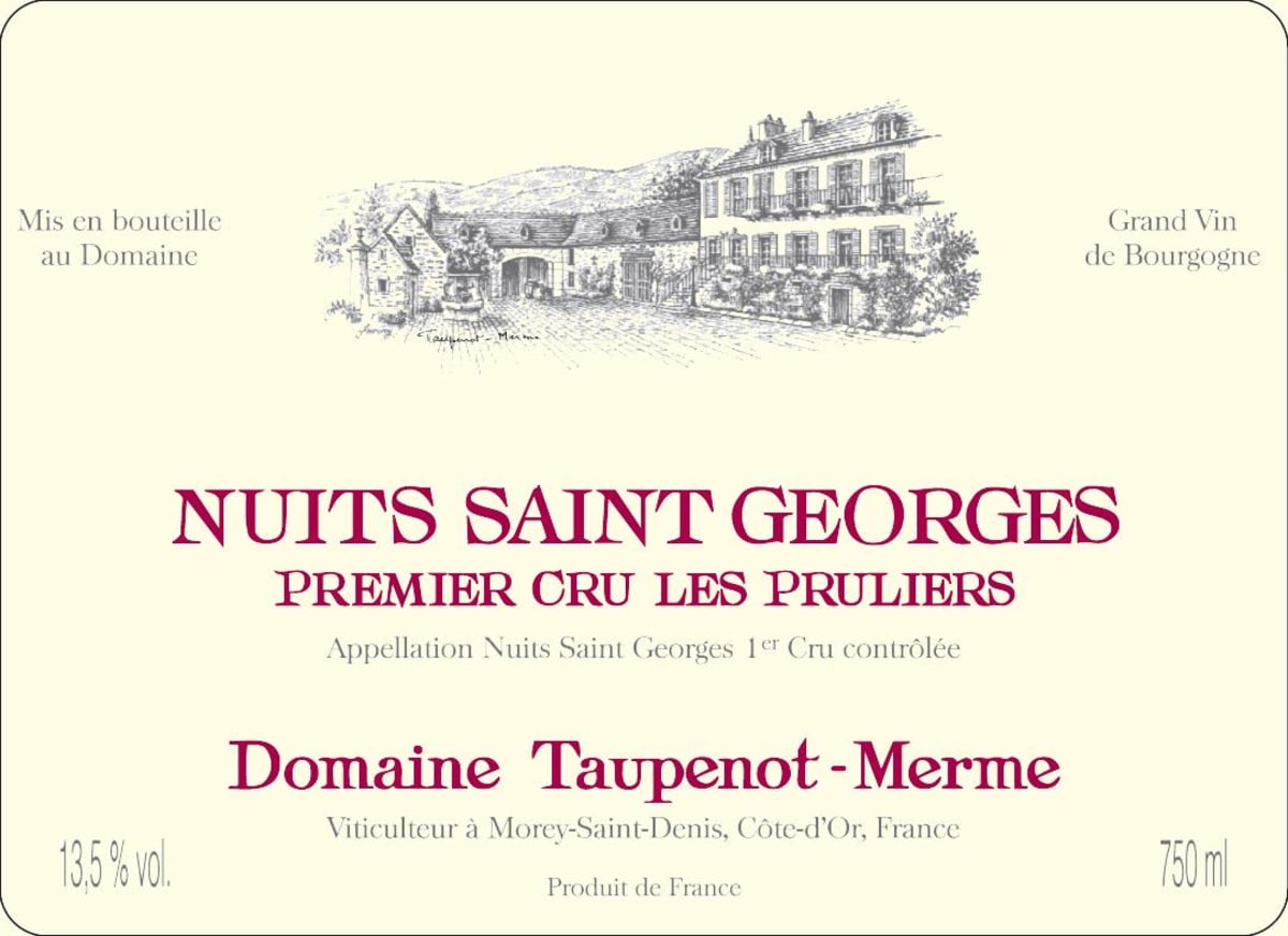 Domaine Taupenot-Merme Nuits Saint Georges Les Prulieres Premier Cru 2010 Front Label