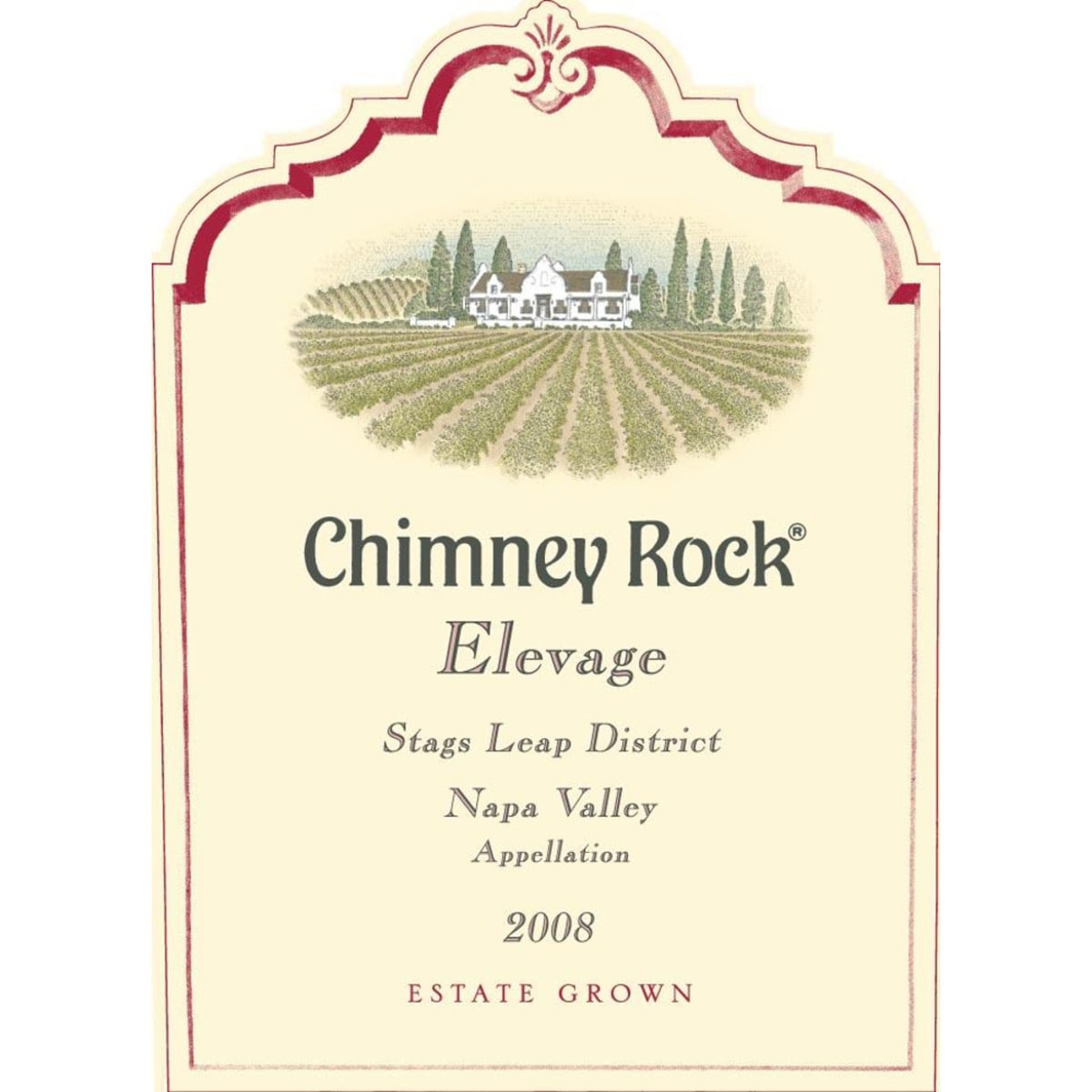 Chimney Rock Elevage Red 2008 Front Label