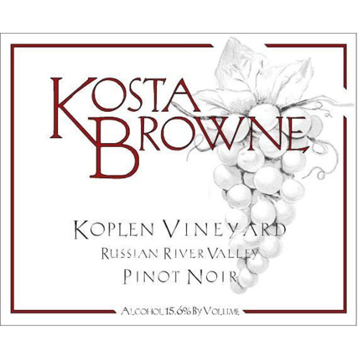 Kosta Browne Koplen Vineyard Pinot Noir 2006 Front Label