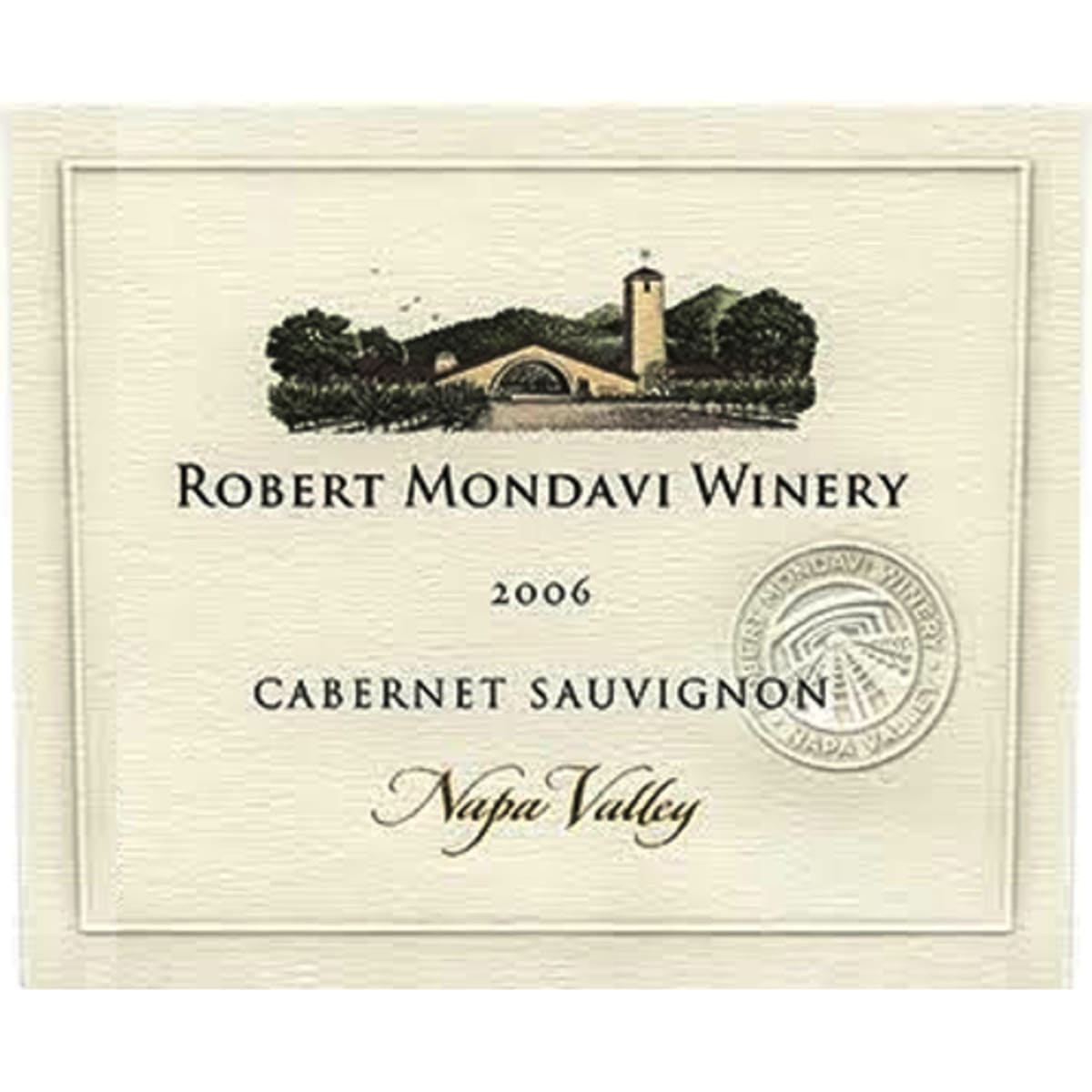 Robert Mondavi Napa Valley Cabernet Sauvignon (half-bottle) 2006 Front Label