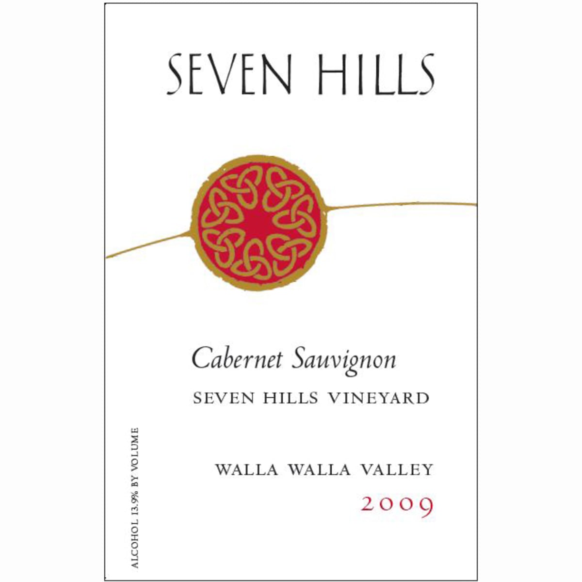 Seven Hills Winery Seven Hills Vineyard Cabernet Sauvignon 2009 Front Label