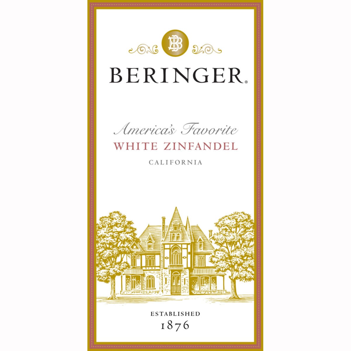 Beringer Blush White Zinfandel 2011 Front Label