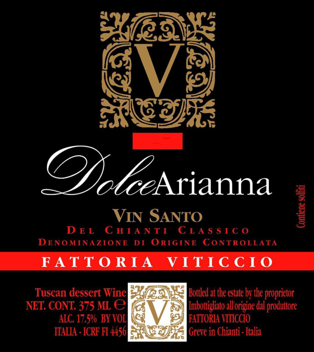 Viticcio Dolce Arianna Vin Santo 2005 Front Label