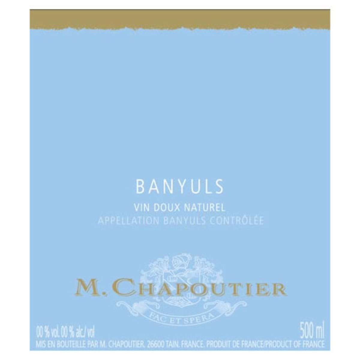 M. Chapoutier Banyuls (500ML) 2010 Front Label