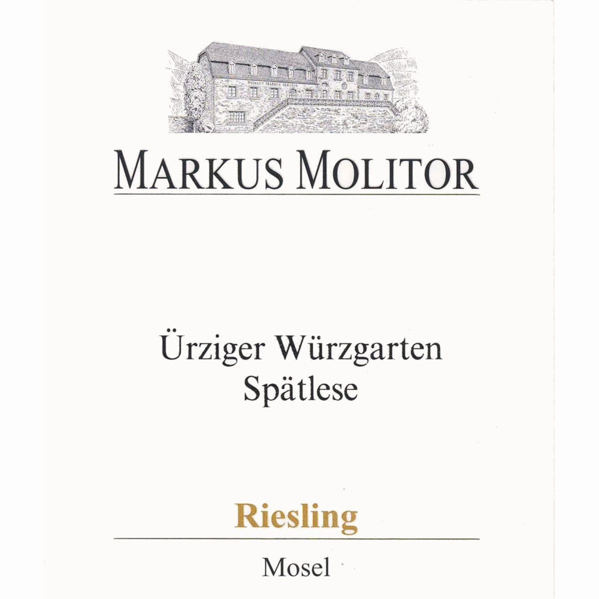 Markus Molitor Urziger Wurzgarten Riesling Spatlese 2010 Front Label