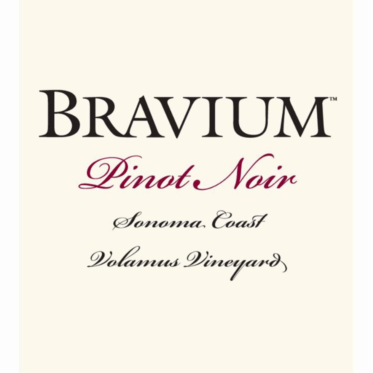Bravium Volamus Vineyard Pinot Noir (375ML half-bottle) 2011 Front Label