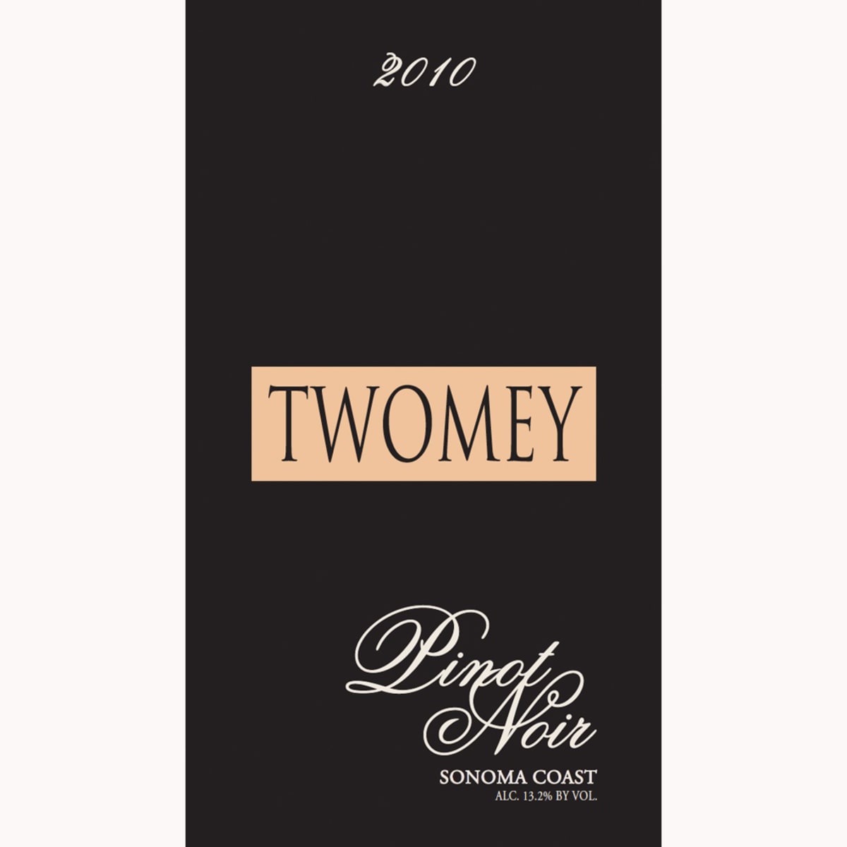 Twomey Sonoma Coast Pinot Noir 2010 Front Label