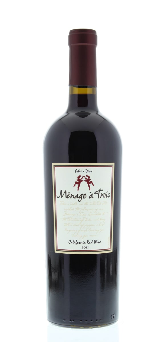 Menage a Trois Red Blend 2011 Front Bottle Shot