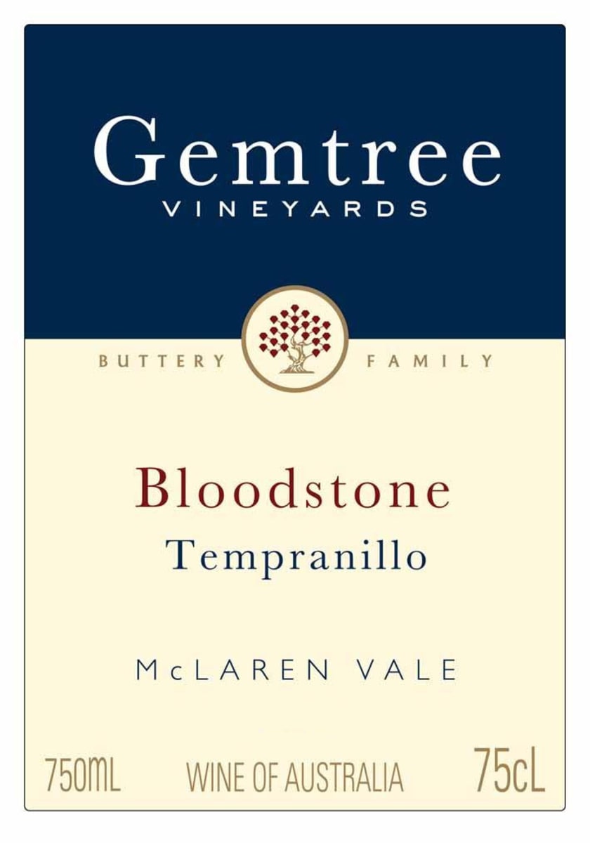 Gemtree Vineyards Bloodstone Tempranillo 2007 Front Label