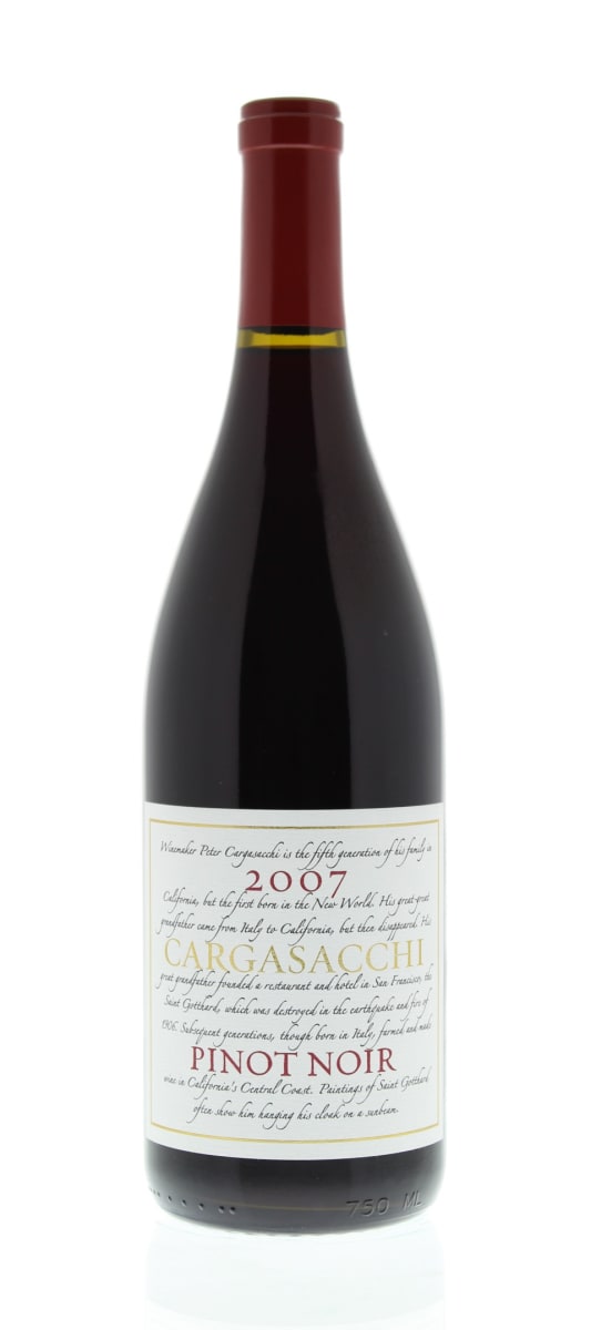 Cargasacchi Jalama Vineyard Pinot Noir 2007 Front Bottle Shot