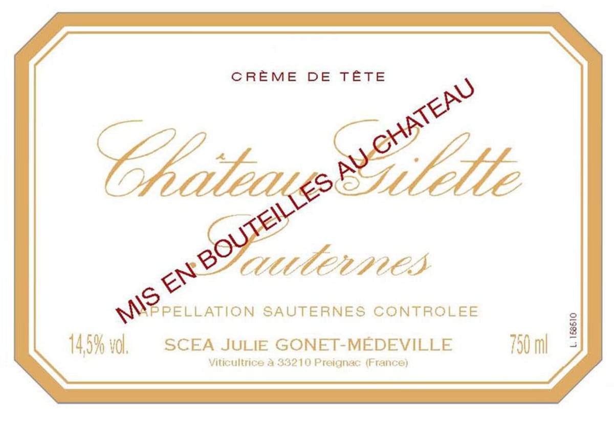 Chateau Gilette Creme de Tete Sauternes 1988 Front Label