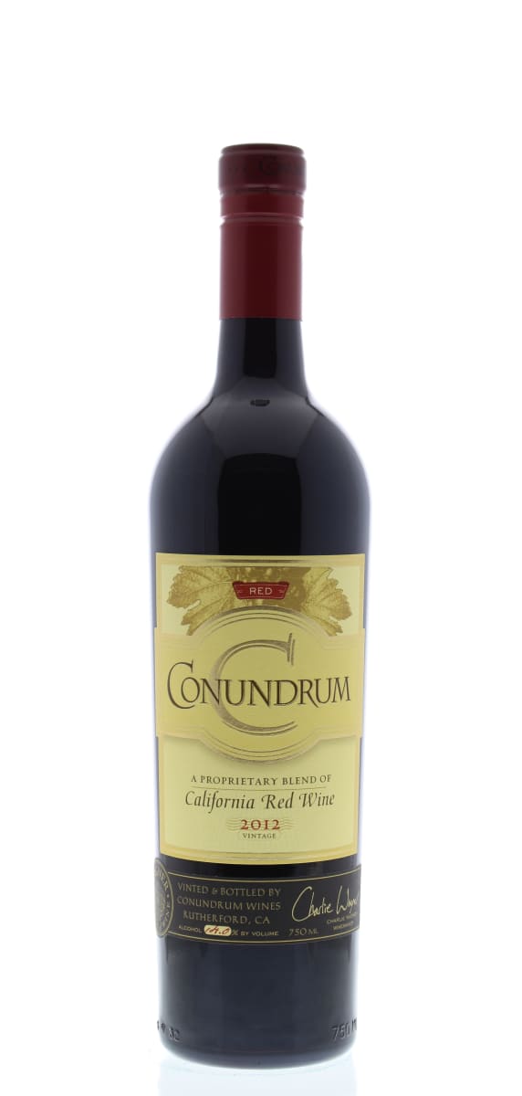 Conundrum Red Blend 2012 Front Bottle Shot