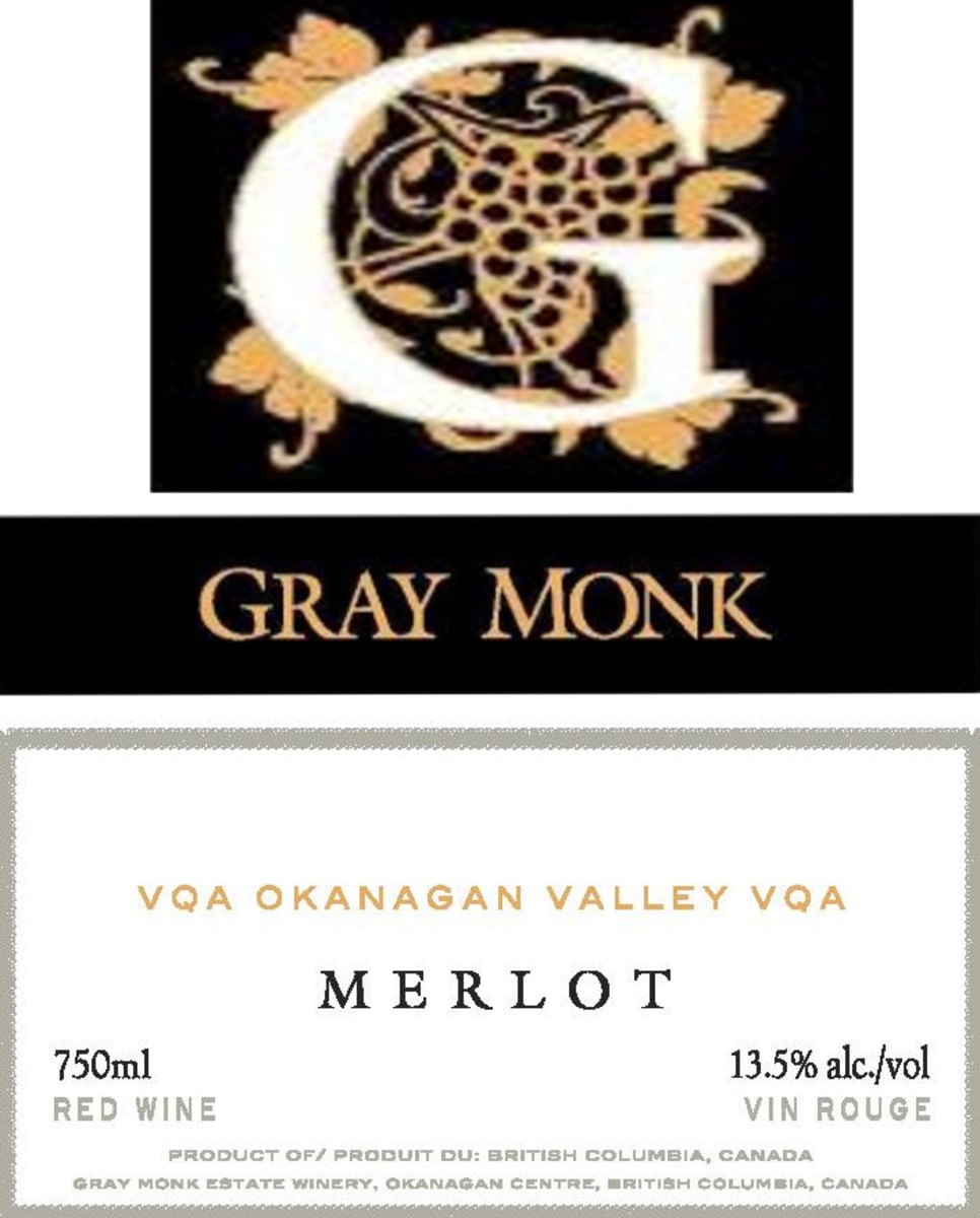 Gray Monk Merlot 2006 Front Label