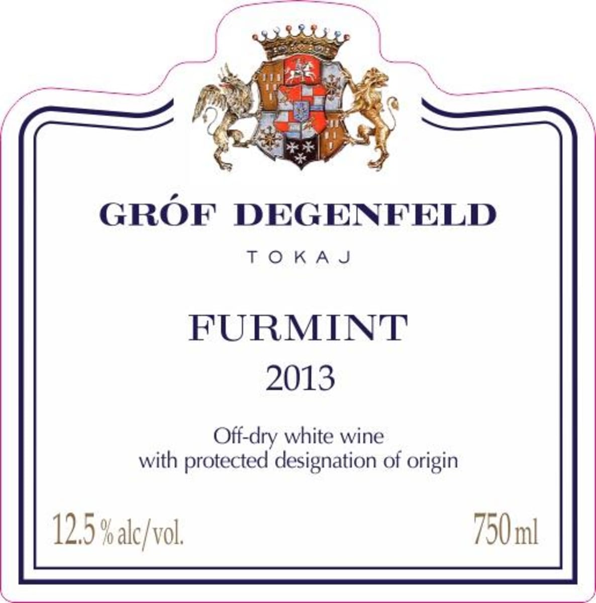 Grof Degenfeld Tokaji Dry Furmint 2013 Front Label