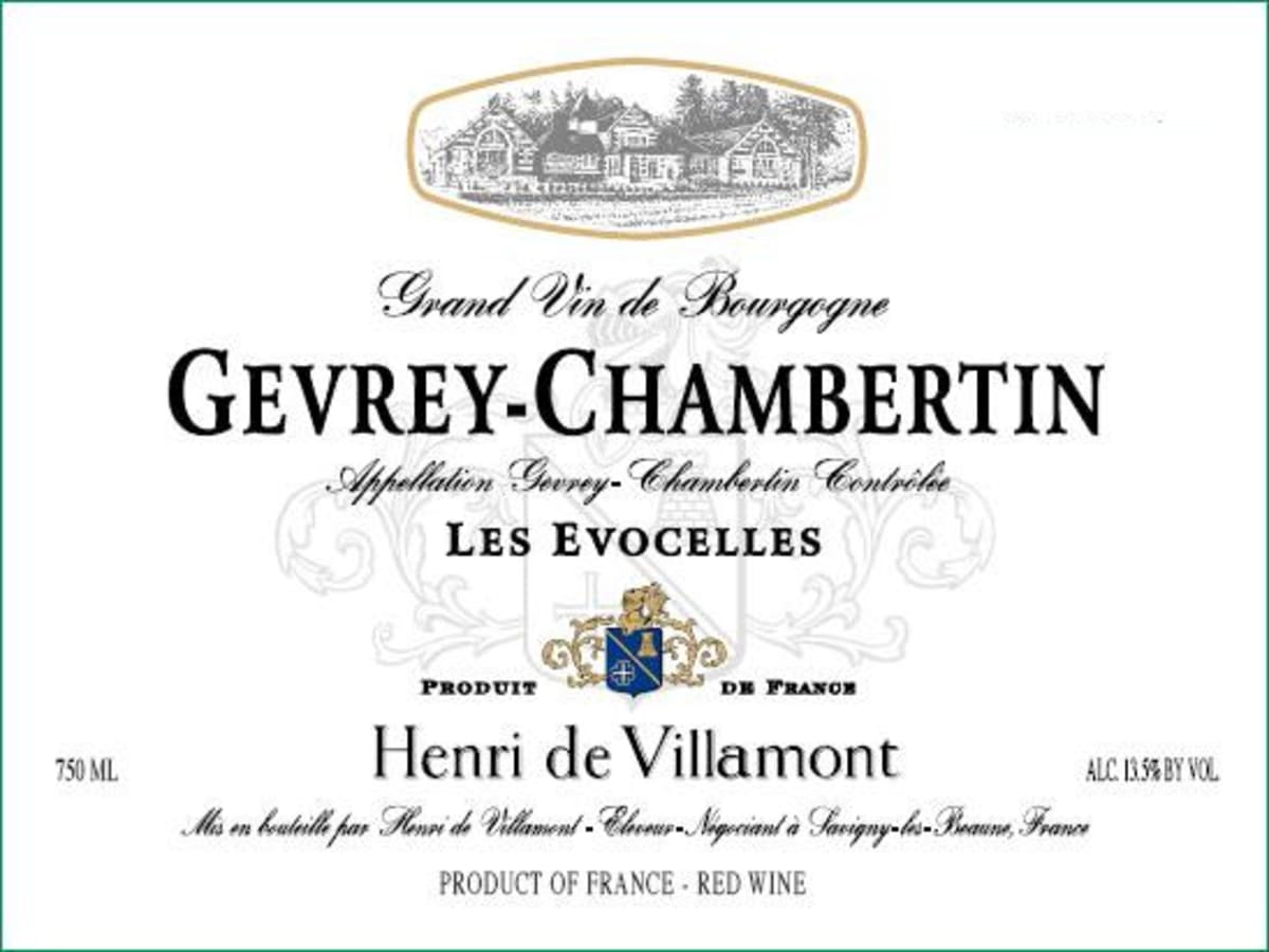 Henri de Villamont Gevrey-Chambertin Les Evocelles 2007 Front Label