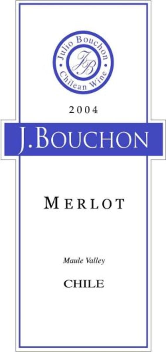 J. Bouchon Merlot 2004 Front Label