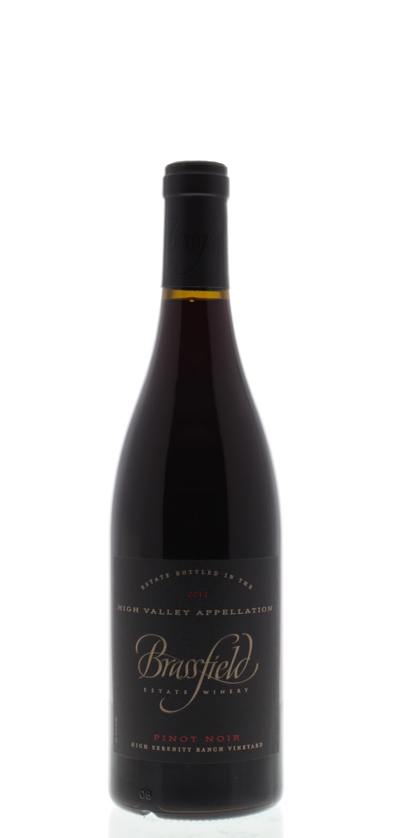 Brassfield Pinot Noir 2012 Front Bottle Shot