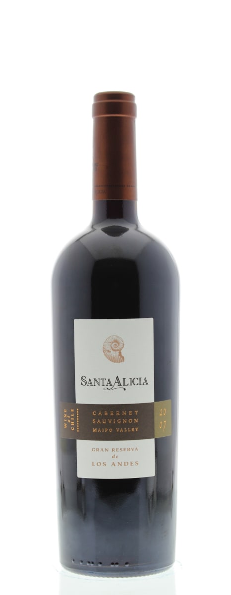 Santa Alicia Cabernet Sauvignon Maipo Gran Reserva 2007 Front Bottle Shot