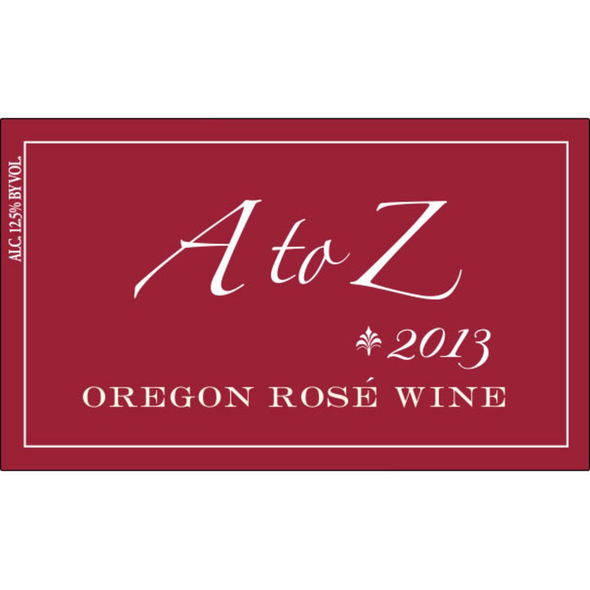 A to Z Rose 2013 Front Label