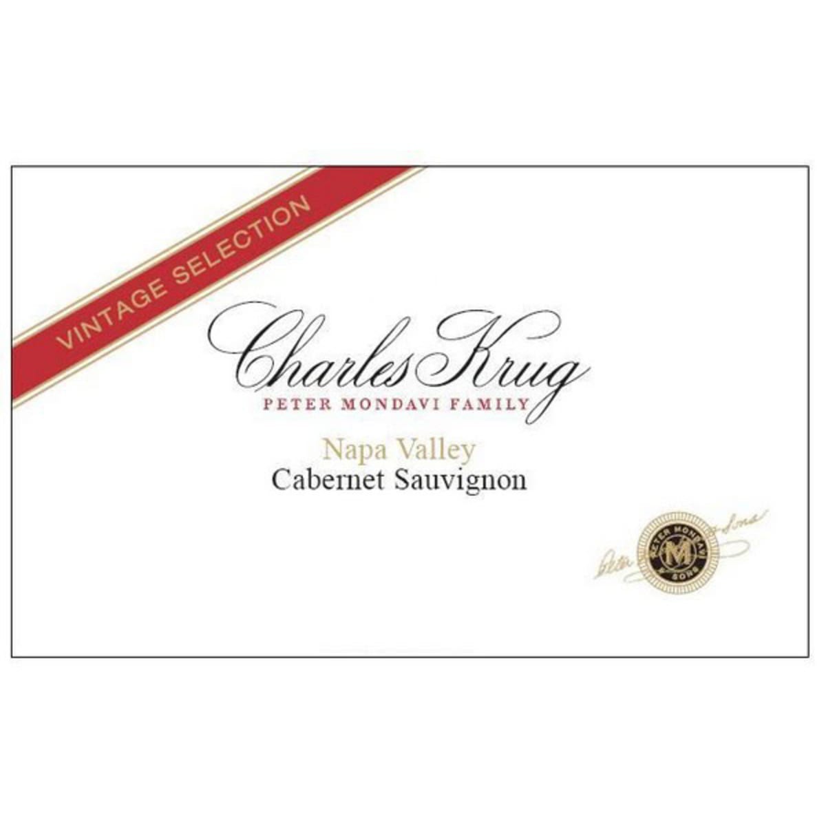 Charles Krug Vintage Select Cabernet Sauvignon 1971 Front Label