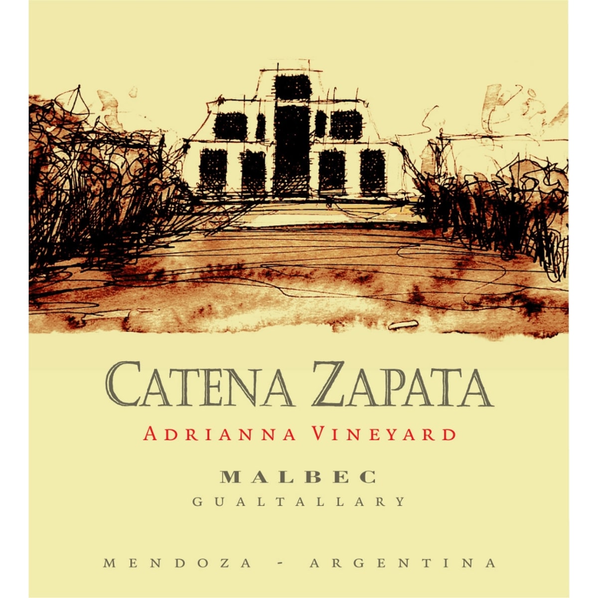 Catena Zapata Adrianna Vineyard Malbec 2009 Front Label