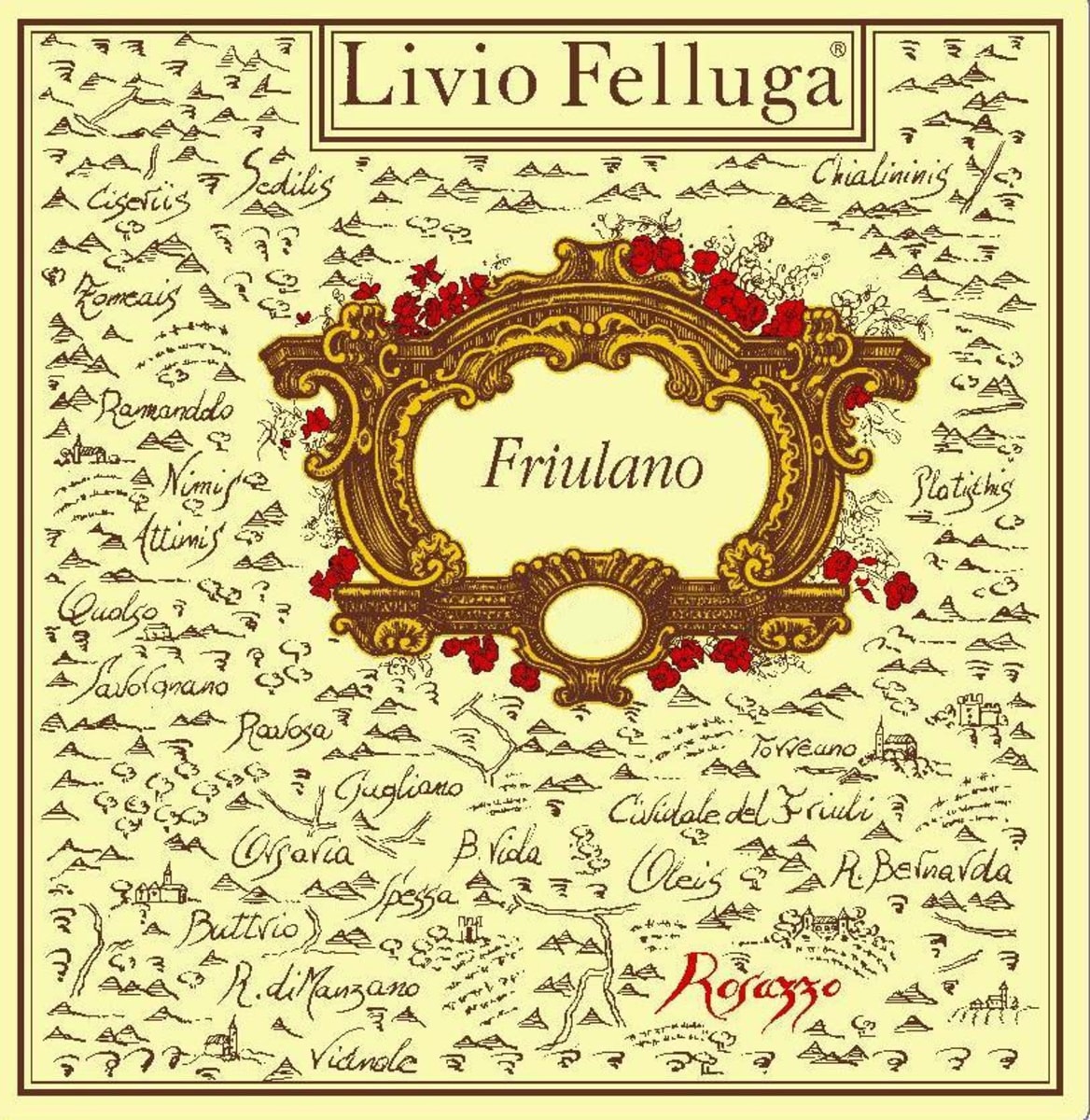 Livio Felluga Friulano 2010 Front Label