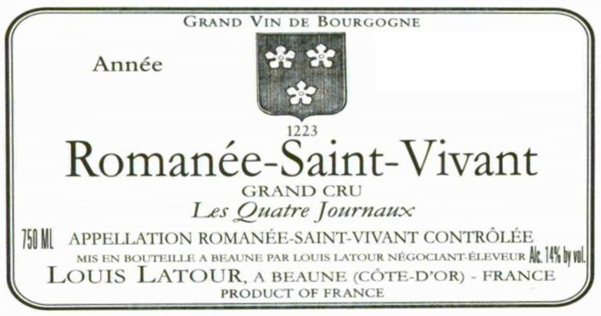 Louis Latour Romanee-St-Vivant Les Quatre Journaux Grand Cru 2009 Front Label