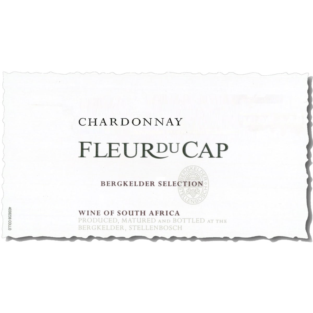 Fleur du Cap Chardonnay 2012 Front Label