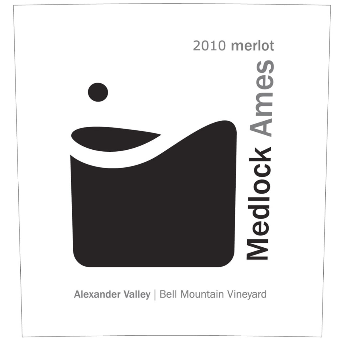 Medlock Ames Merlot 2010 Front Label