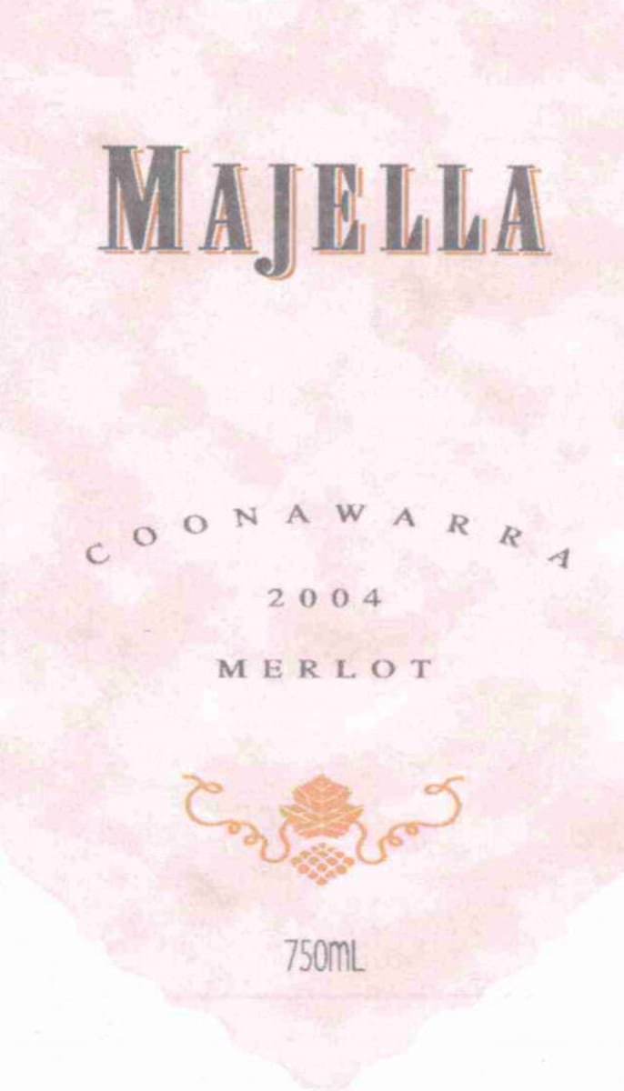 Majella Merlot 2004 Front Label